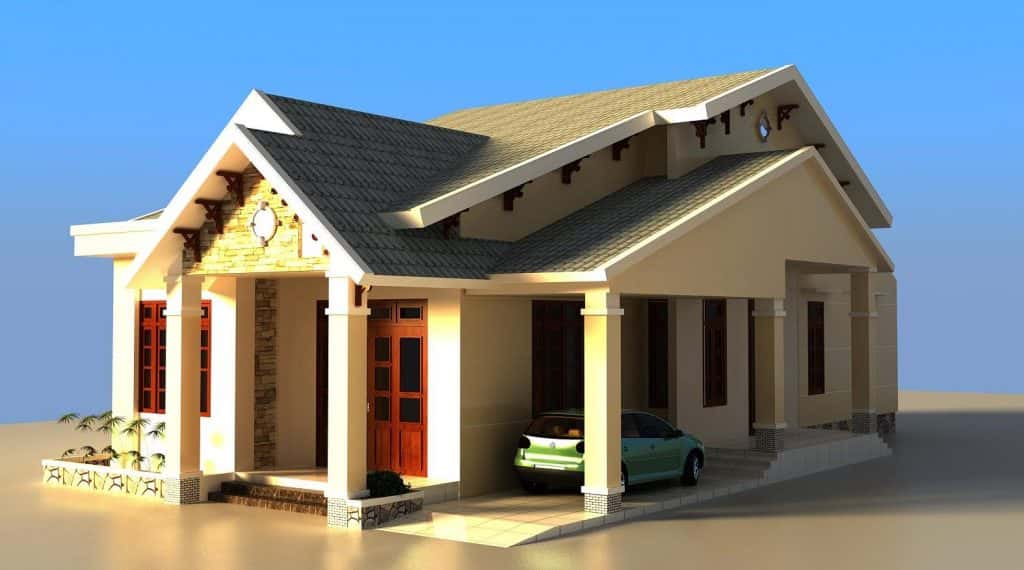 thiet ke nha cap 4 dep kieng ky khi xay nha cap 4 1024x570 - Bộ sưu tập các mẫu nhà cấp 4 hiện đại với thiết kế đẹp