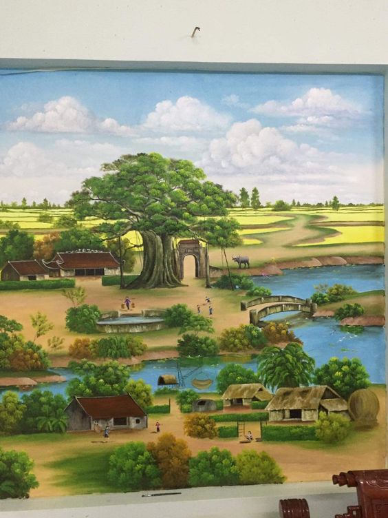 Tranh đồng quê đẹp tranh dong que 4 - Tranh đồng quê đẹp