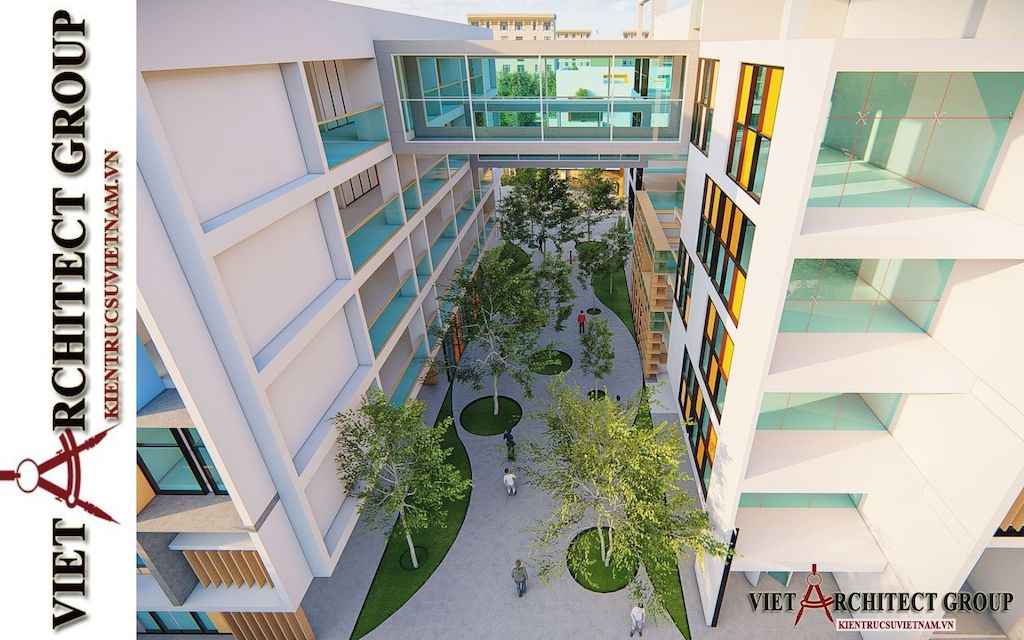 thiet ke truong mam non viet architect group 2021 2 - Dự án thiết kế tổ hợp trường mầm non - trung tâm ngoại ngữ An Bình