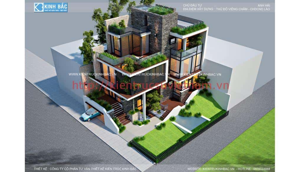 PC3 - Kts Nguyễn Văn Trình tư vấn thiết kế biệt thự Viêng Chăn Lào