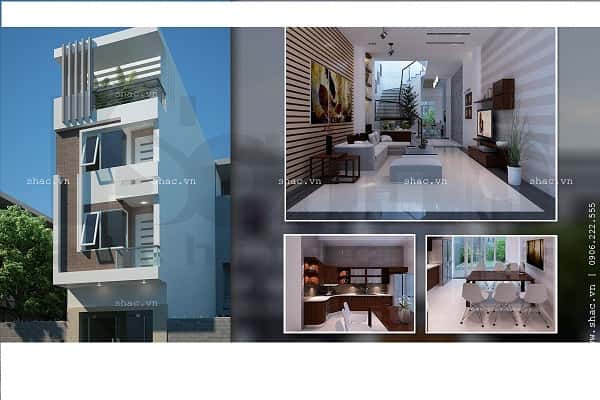 Mẫu thiết kế nhà phố 50m2 mau nha pho 50m2 2 - Mẫu thiết kế nhà phố 50m2