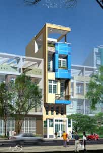 mau thiet ke nha pho 3 5x15m dep 1 203x300 - Mẫu nh&agrave; mặt tiền 5m đẹp, c&ocirc;ng năng tối ưu