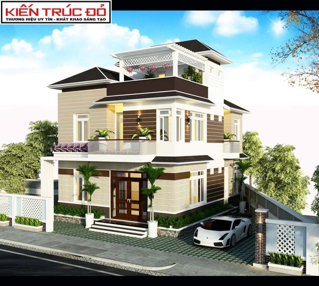 biet thu dep da nang 1024x920 - Thiết kế biệt thự đẹp Quận Hải Châu Đà Nẵng