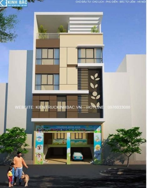 thiet ke nha ket hop truong mam non ms002 e1645760626314 470x600 - Thiết kế trường mầm non kết hợp nhà ở