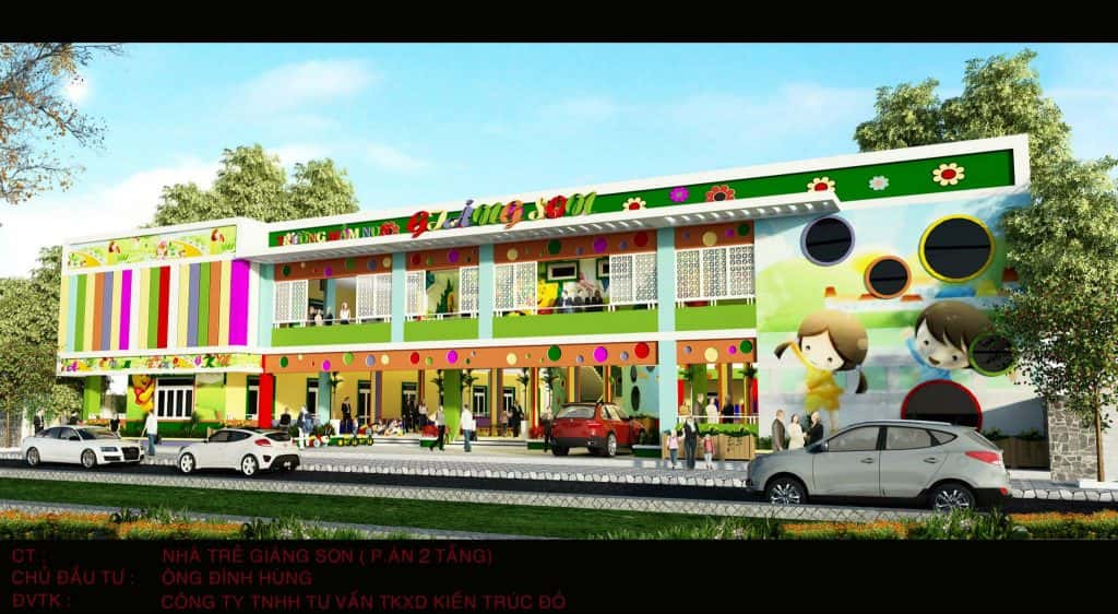 thiet ke truong mam non da nang 1024x562 - Thiết kế trường mầm non Giáng Son Đà Nẵng