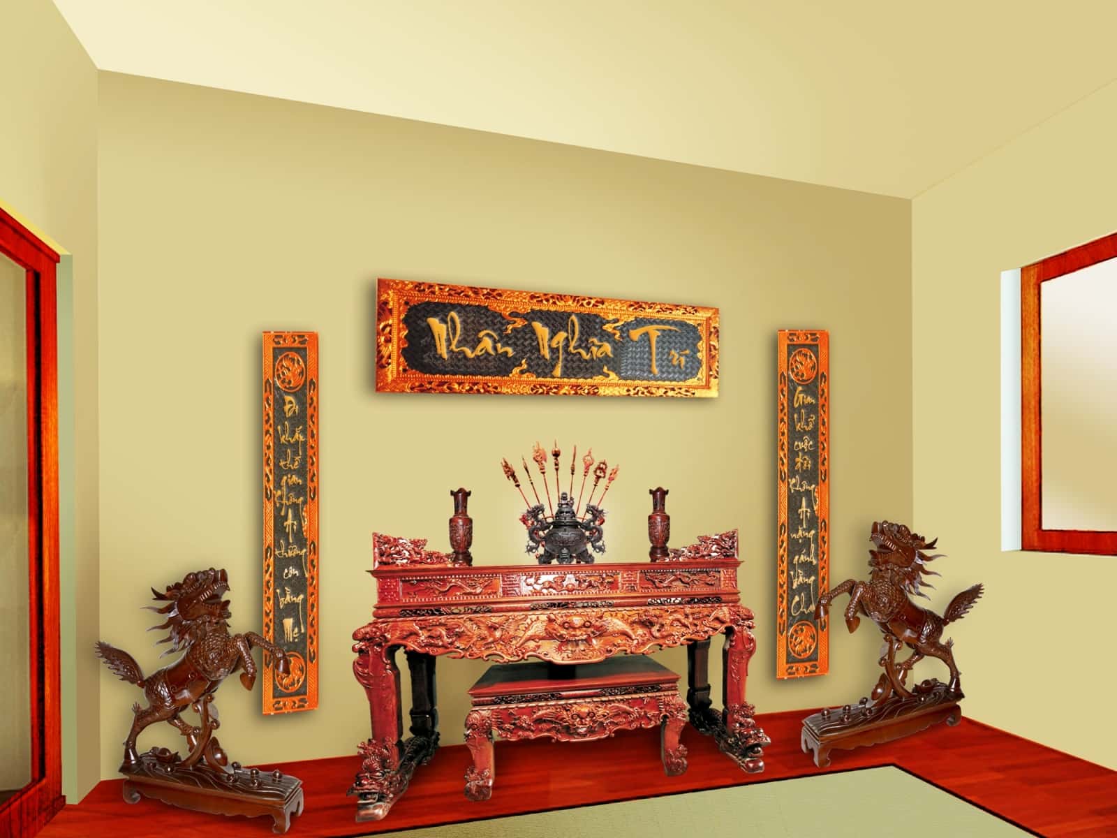 16 1 - Giới thiệu 10 mẫu thiết kế nôi thất  phòng thờ đẹp hợp  phong thủy gia chủ nhất 2016