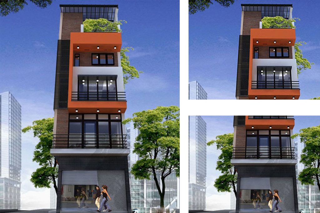thiết kế nhà 5 tầng mặt tiền 3m 1024x683 - Tư vấn thiết kế nhà 4 tầng mặt tiền 3,5m đẹp