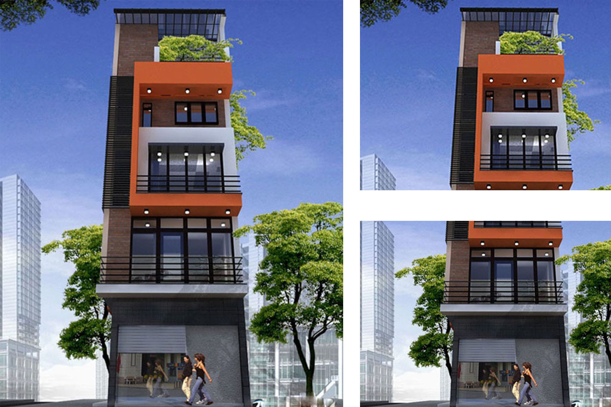 thiết kế nhà 5 tầng mặt tiền 3m Bản vẽ cad thiết kế nhà phố 3 tầng diện tích 5x8 lệch tầng