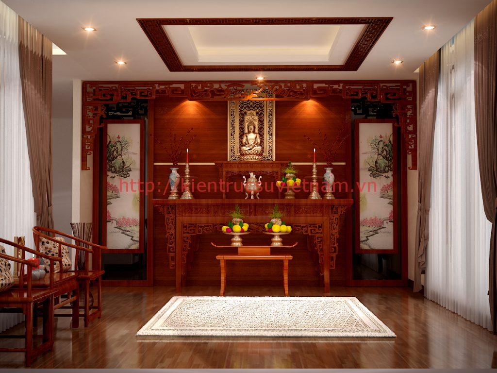 thiet ke noi that phong tho nha pho mat tien 6m ô1 1 1024x768 - Các mẫu phòng thờ đẹp
