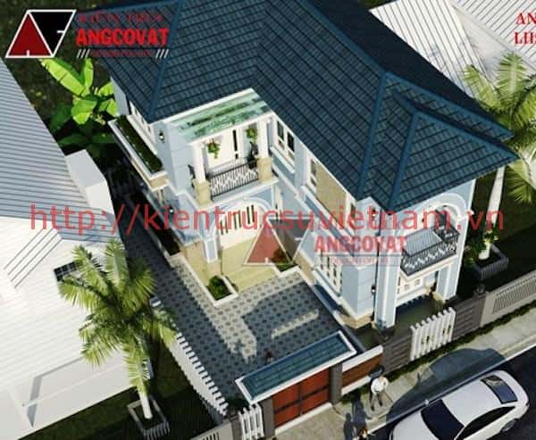 Tư vấn thiết kế biệt thự vườn 1.5 tầng biet thu vuon 1.5 tang 3a - Tư vấn thiết kế biệt thự vườn 1.5 tầng