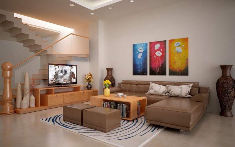cac mau thiet ke noi that phong khach 800x500 - Hướng dẫn thiết kế nhà 70m2 3 tầng siêu đẹp