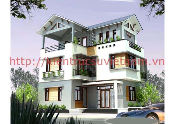 nha chu l - Tư vấn thiết kế nhà 3 tầng nông thôn