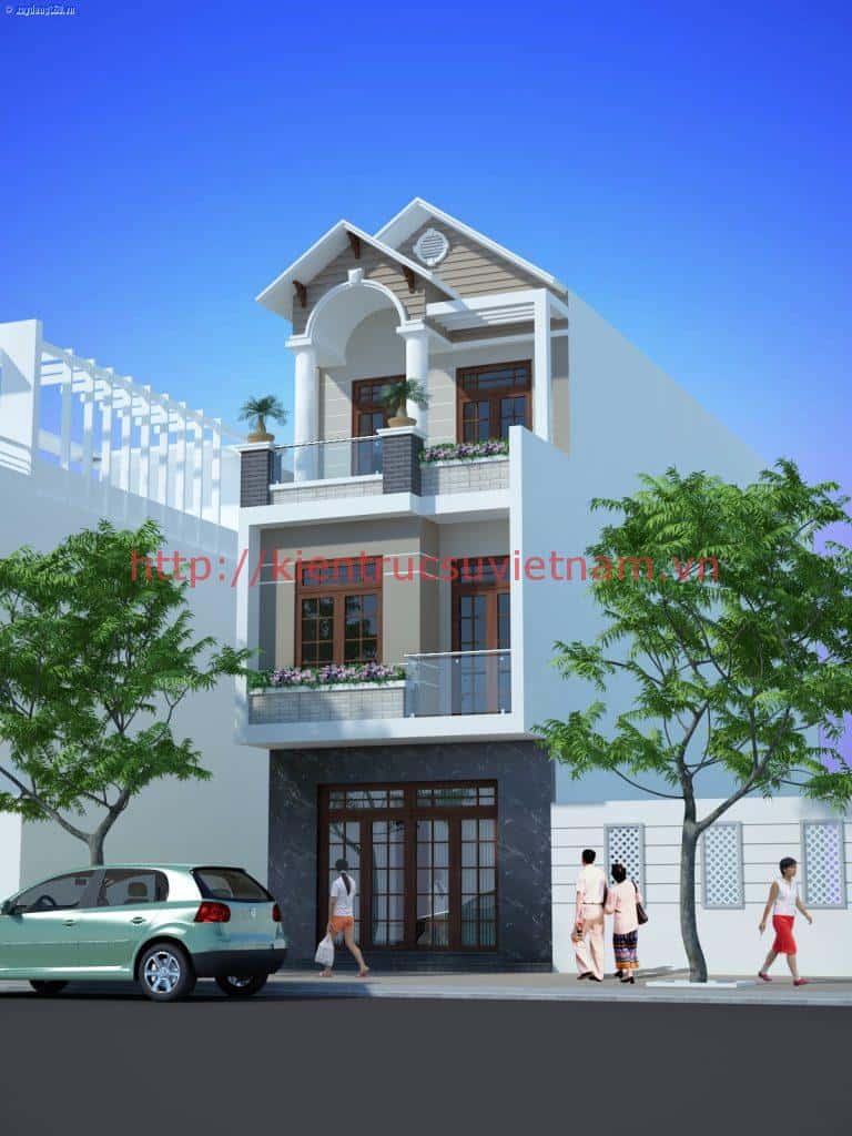 nhà ống 3 tầng mặt tiền 5m