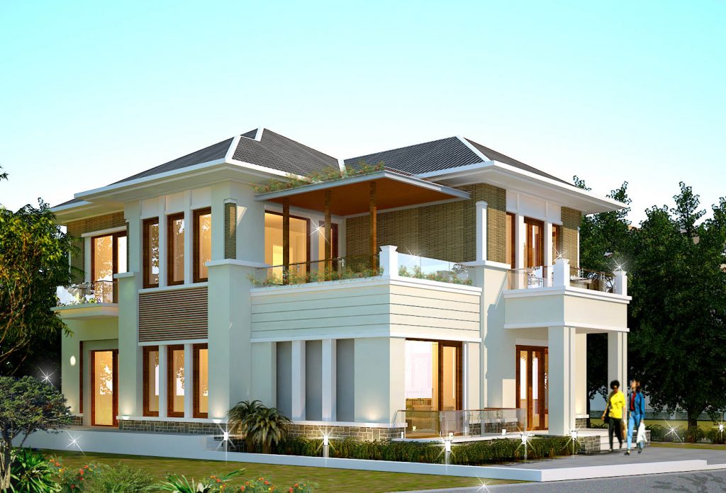 biệt thự đơn lâpk 1024x696 - Top 10 mẫu thiết kế biệt thự đơn lập đẹp đẳng cấp