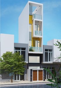 nh&agrave; mặt tiền 4m 3 1 210x300 - Mẫu nh&agrave; mặt tiền 5m đẹp, c&ocirc;ng năng tối ưu