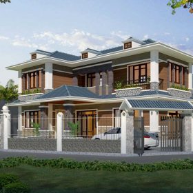 tổng hợp các mẫu biệt thự 3 tầng đơn giản hiện đại biet thu 2 tang mai doc hien dai 1 e1594087952487 280x280 - tổng hợp các mẫu biệt thự 3 tầng đơn giản hiện đại