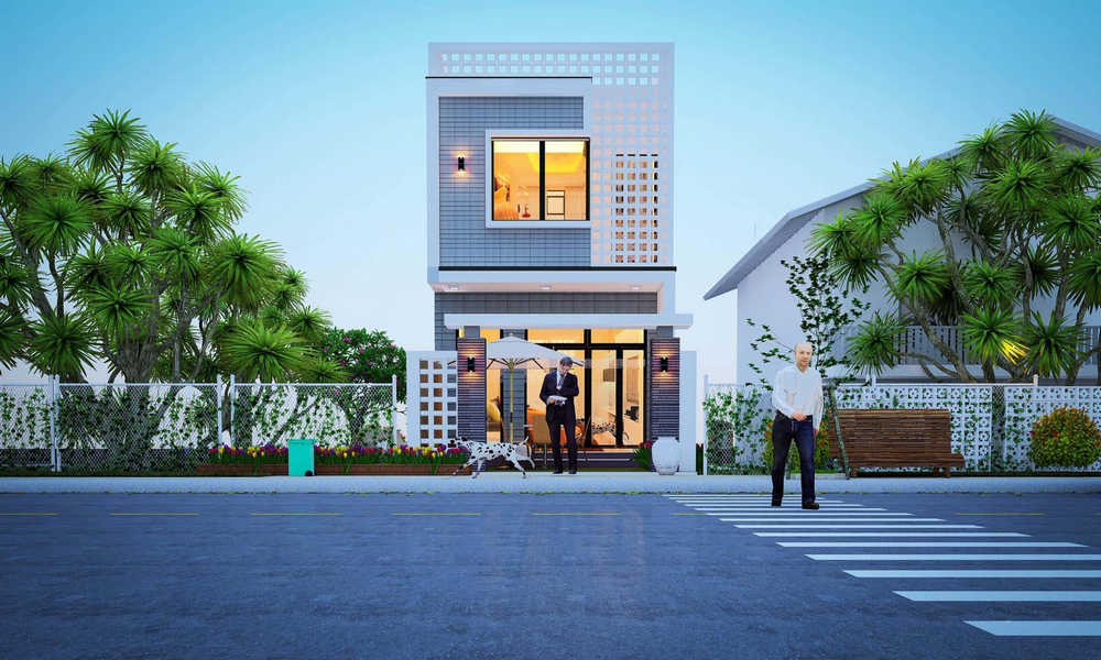 nha pho 2 tang - Mẫu thiết kế nhà đẹp tại Nam Định