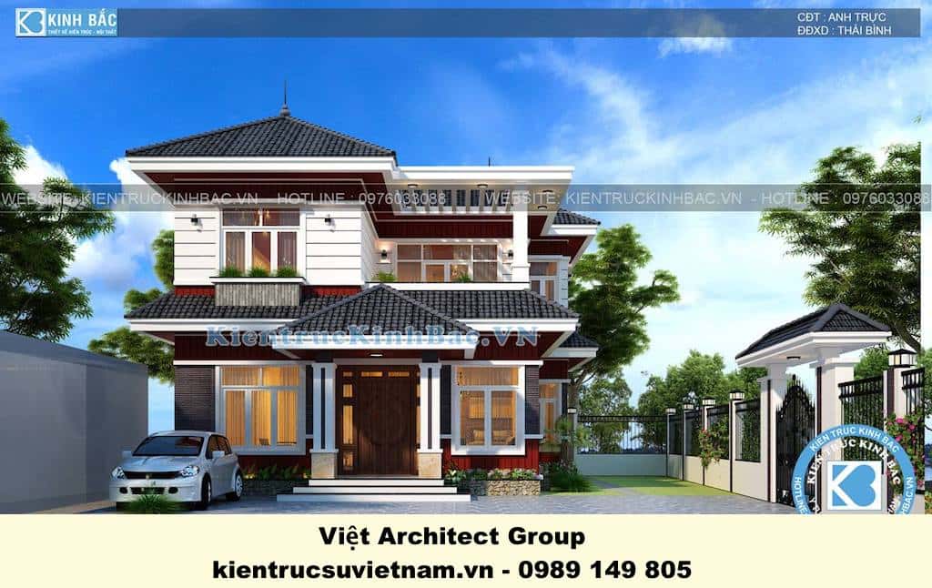 biet thu dep 2 tang mai thai 1 - Tổng hợp các công trình thiết kế biệt thự đẹp của kiến trúc sư Việt Architect