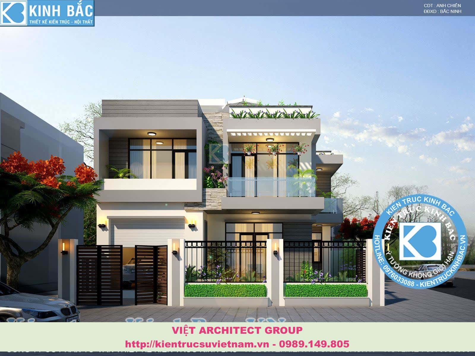 mau biet thu 2 tang dep - Tổng hợp các công trình thiết kế biệt thự đẹp của kiến trúc sư Việt Architect