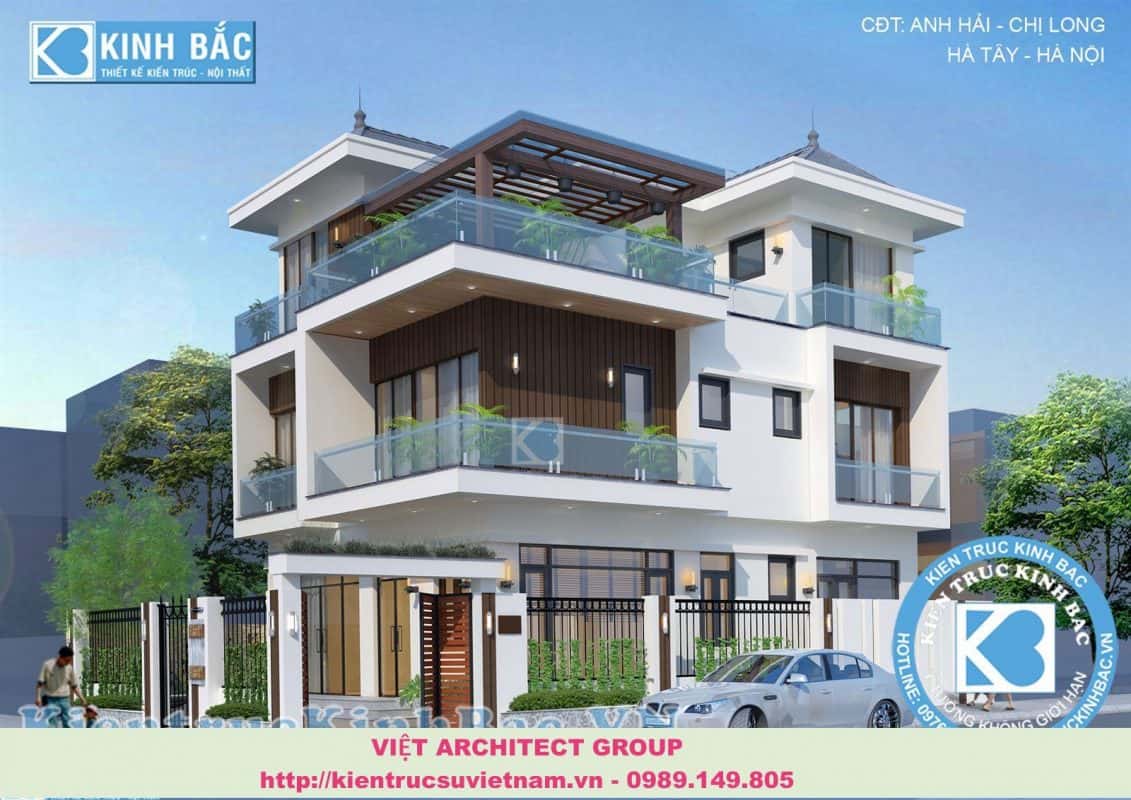 mau biet thu 3 tang dep hien dai 1131x800 - Mẫu thiết kế biệt thự phố đẹp ấn tượng với kiến trúc hiện đại