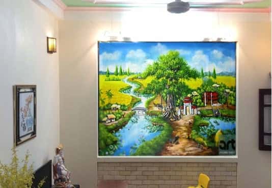 tranh tuong phong canh que huong viet nam - Top 100 Mẫu tranh phong cảnh đẹp ấn tượng trang trí nội ngoại thất