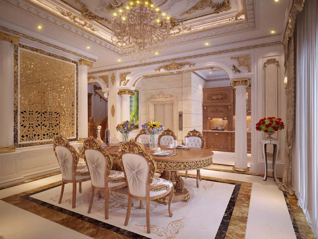 noi that phong an co dien 1067x800 - Thi công nội thất biệt thự