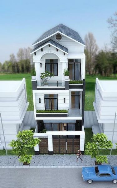 nha pho mai ngoi 1 375x600 - Những đặc điểm nổi bật của nhà phố mái ngói