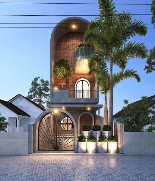 mat tien nha pho 5m 3 tang 514x600 - Mẫu nhà 3 tầng rộng 5m mang thiết kế ấn tượng hiện đại