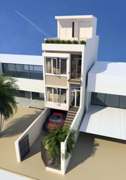 mau thiet ke nha 3 tang 5x13m tang tum 421x600 - Bật mí 3 mẫu thiết kế nhà 3 tầng 5x13m đang hot hiện nay