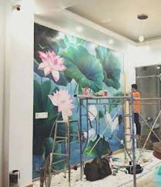 ve tranh tuong hoa sen dep 3 1 518x600 - Vẽ tranh tường tại Tiền Giang