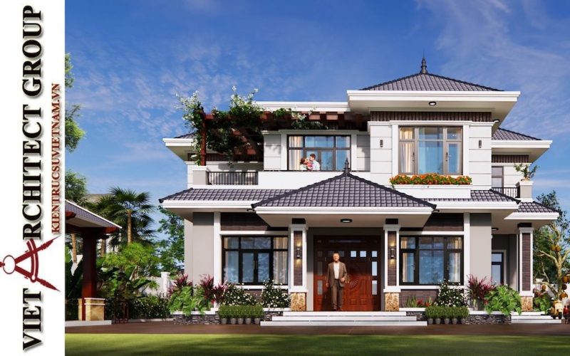 mau thiet ke biet thu 2 tang mai nhat 2021 800x500 - Thiết kế nhà đẹp ở Bắc Kạn