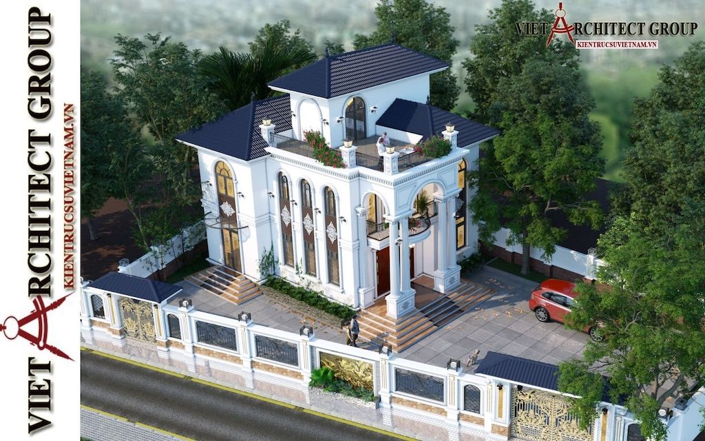 thiet ke biet thu san vuon hien dai buon ma thuot vag 2021 6 - Thiết kế nhà đẹp ở  Bình Phước