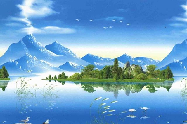 phong canh dep 004 - 50 Mẫu vẽ tranh tường phong cảnh thiên nhiên đẹp giá từ 199k/m2