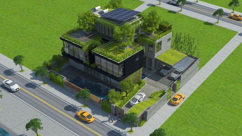 san vuon tren mai nha 4 800x449 - +28 Công trình Vườn trên mái nhà xanh mướt hoà mình với thiên nhiên