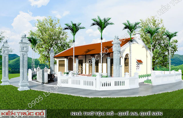 thiet ke nha tho ho toc 4 - Thiết kế Nhà thờ tộc họ Hồ ở Quế An - Quế Sơn, Quảng Nam