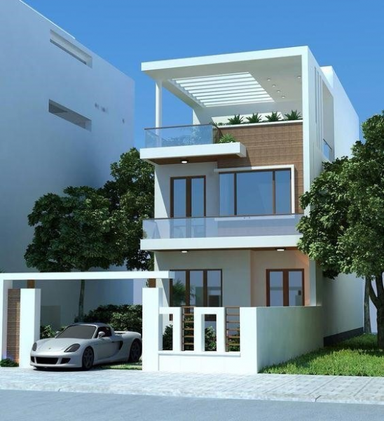 Thiet ke nha 4x10 1 tret 1 lau 548x600 - Thiết kế nhà 4x10 1 trệt 1 lầu