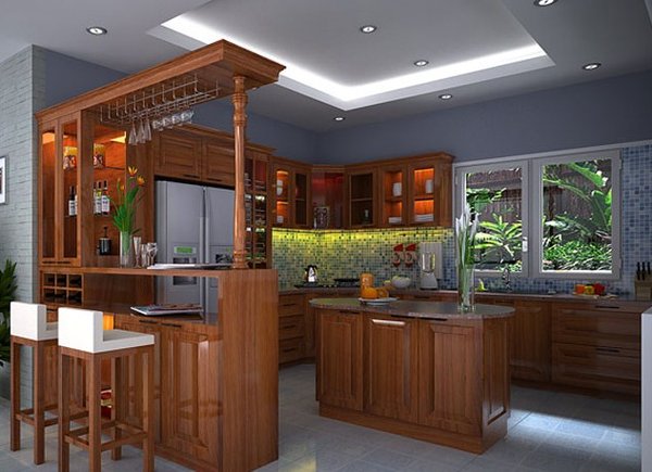 tu bep va quy bar 1 - Tủ bếp và quầy bar – Thiết kế tiện nghi cho không gian bếp của bạn