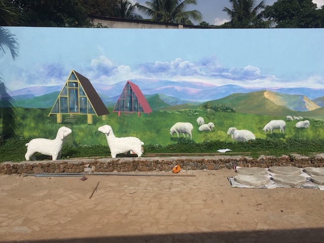 ve tranh tuong san vuon 45 - Hoạ sĩ vẽ tranh tường sân vườn đẹp ấn tượng
