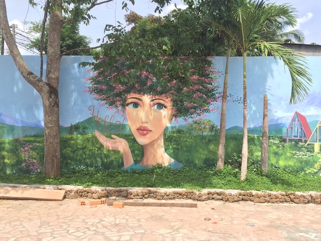 ve tranh tuong san vuon 61 - Hoạ sĩ vẽ tranh tường sân vườn đẹp ấn tượng