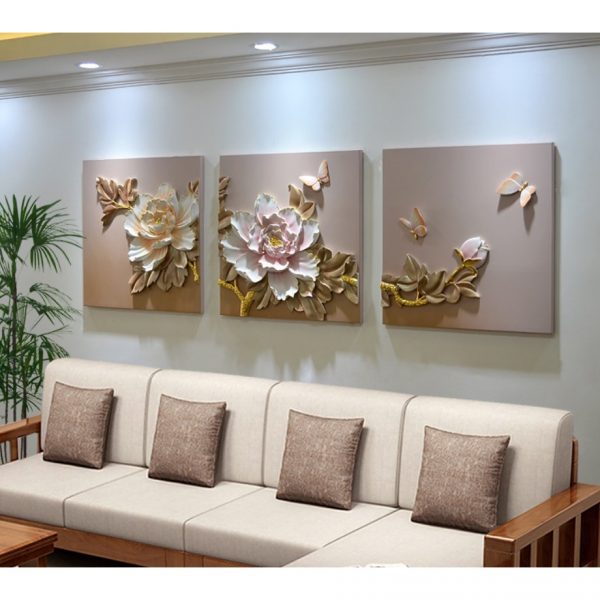 phu dieu hoa mau don 2 600x600 - Ý nghĩa khi treo tranh phù điêu hoa mẫu đơn