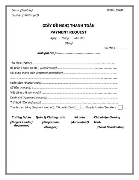 giay de nghi thanh toan song ngu p001 464x600 - Giấy đề nghị thanh toán tiếng anh (Payment Request)