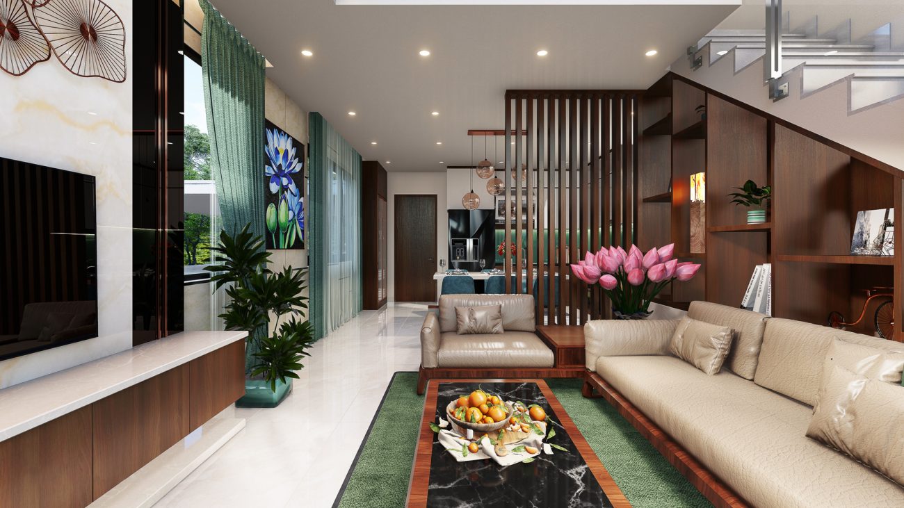 ngoi nha nho hep o nghe an van du san vuon khong gian song xanh 3 1300x731 - Ngôi nhà nhỏ hẹp ở Nghệ An vẫn đủ sân vườn, không gian sống xanh