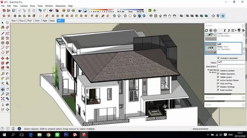 phan me thiet ke nha sketchup 421 800x448 - Những phần mềm thiết kế hàng đầu dành cho kiến ​​trúc sư