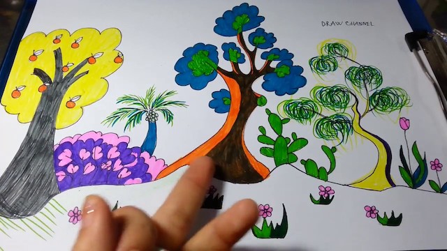 ve cay 005 - Cách vẽ cây đơn giản đẹp hướng dẫn chi tiết có video tham khảo