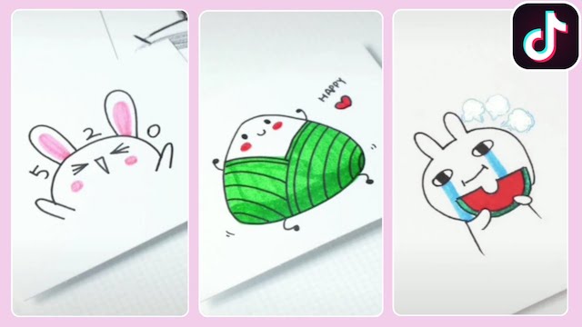 ve hinh cute tik tok 7 - Hướng dẫn cách vẽ hình cute - tik tok với hơn 1000 mẫu cực ấn tượng