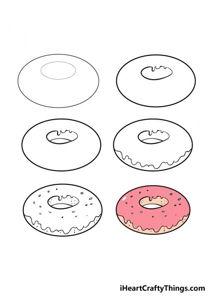 vẽ bánh donut