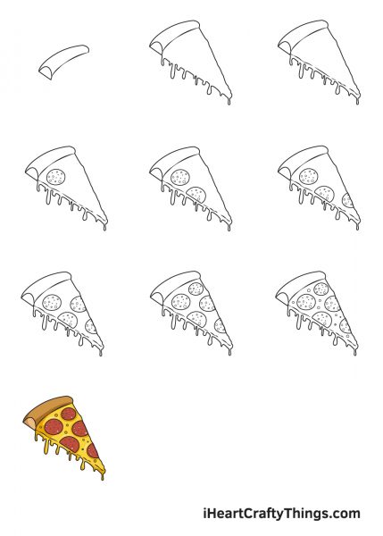 vẽ bánh pizza