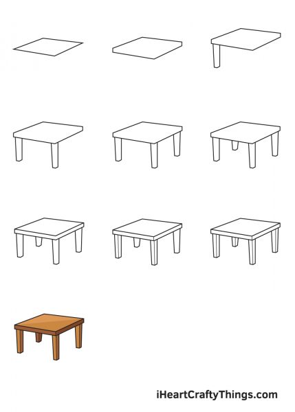vẽ cái bàn