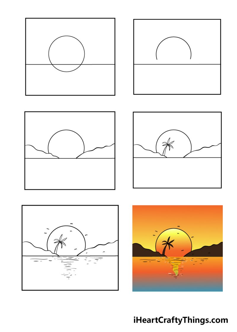 Hướng dẫn vẽ tranh phong cảnh trong hình tròn ĐƠN GIẢN mà ĐẸP  how to draw  scenery in circle  YouTube