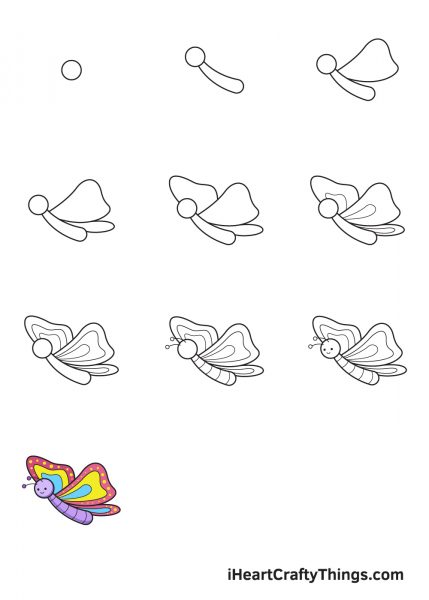 ve con buom 429x600 - Hướng dẫn chi tiết cách vẽ con bướm đơn giản với 9 bước cơ bản